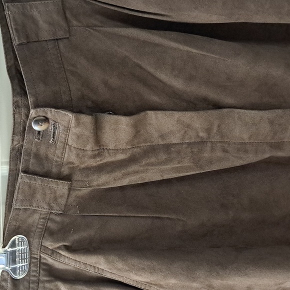 J.G.Hook Vintage Microsuede brown long Skirt - Picture 5 of 11